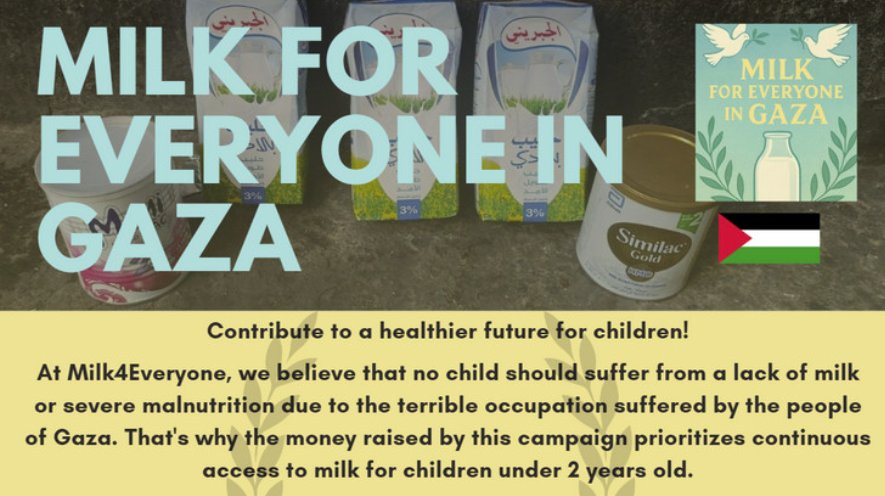 Milk for Gaza campaign